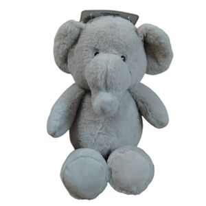 NWT Kellybaby Elephant SOFT 12" Plush Gray Rattle Crinkle Ears Stuffed Animal